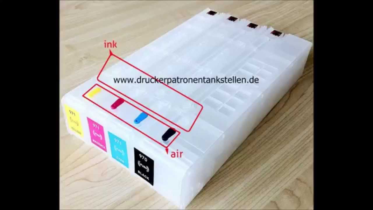 hp 970 971, WIEDERBEFÜLLBAR, REFILL, REFILLABLE, CHIP, AUTO RESET CHIPS,