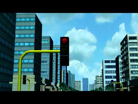 animasi 3D traffict light
