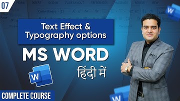What are Text Effects and Typography in MS Word | How to use Text Effects and Typography in MS Word