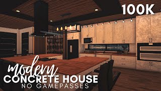 BLOXBURG NEW UPDATE 10.4! | Modern Concrete House | 100k | No Gamepass Speedbuild