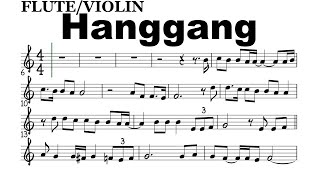 Hanggang Flute Violin Sheet Music Backing Track Play Along Partitura