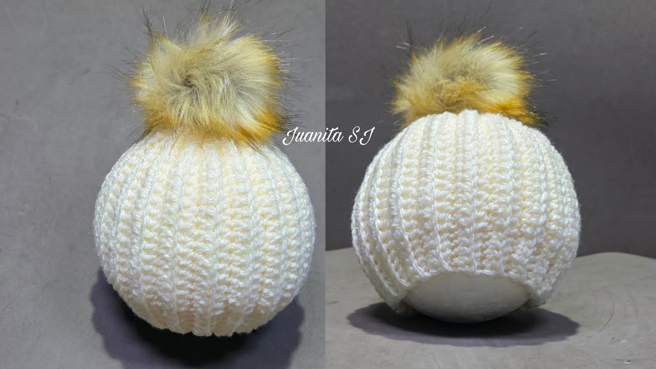 Простая вязаная шапка крючком / Как связать шапку крючком шаг за шагом