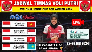 Jadwal Timnas Voli Putri di AVC Challenge Cup For Women 2024 | AVC Volleyball 2024~AVC Challenge Cup
