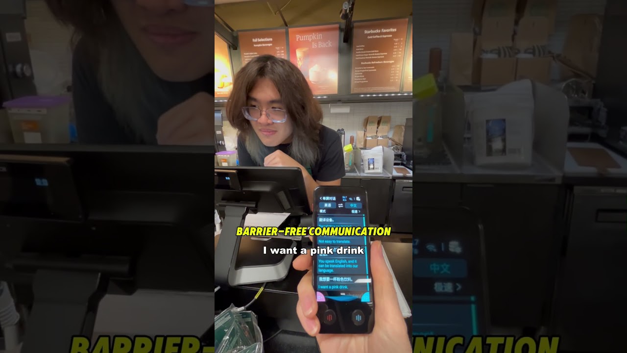 Ordering with a translator&mdash;he froze #TranslatorDevice #iTourTranslator #LanguageBarrier