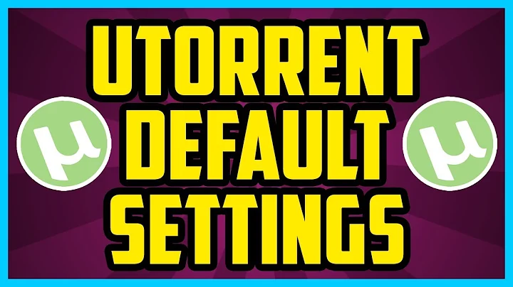 HOW TO RESET UTORRENT TO DEFAULT SETTINGS WINDOWS 10 2017 (EASY!) - Utorrent original settings