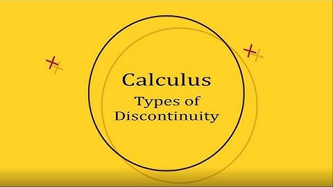 Types of Discontinuity - Calculus