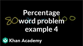 Percent Word Problem 100 Is What Percent Of 80 Video Khan Academy