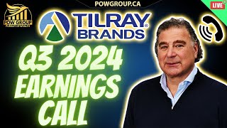 [Live] Tilray Brands Q3 2024 Earnings Call - Misses Revenue & Eps Estimates