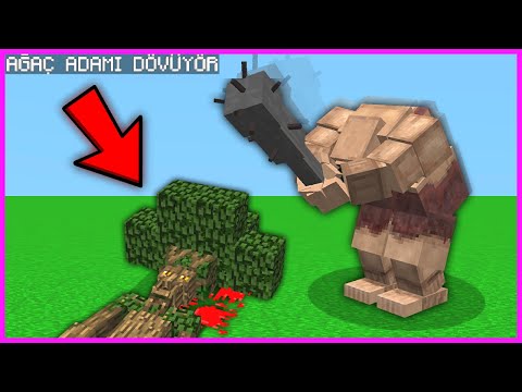 AĞAÇ ADAM ÖLÜYOR, TEPEGÖZ AĞAÇ ADAMI DÖVÜYOR! 😱 - Minecraft