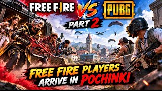 🔥 Free Fire Players Arrive in Pochinki! 😈 | Free Fire vs PUBG Part 2
