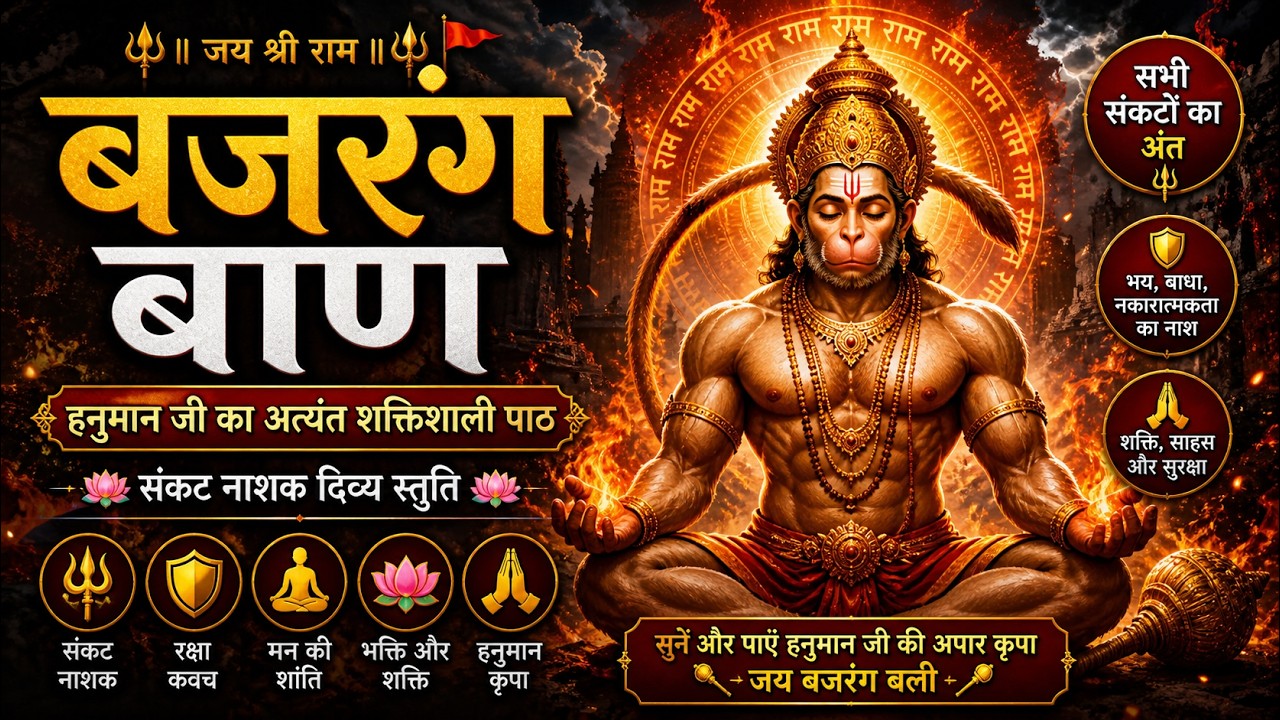 Bajrang Baan | बजरंग बाण | हनुमान जी का अत्यंत शक्तिशाली पाठ | संकट नाशक स्तुति
