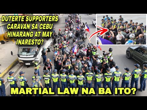 DUTERTE SUPPORTERS CARAVAN SA CEBU HINARANG AT INARESTO? 