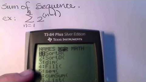 TI 84 Sum of Sequence