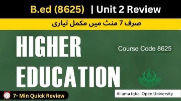 8625 book review | B.ed AIOU | Complete Chapter 2 Review