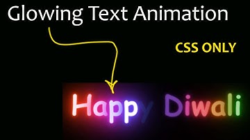 Html CSS Glowing Text Animation Effects
