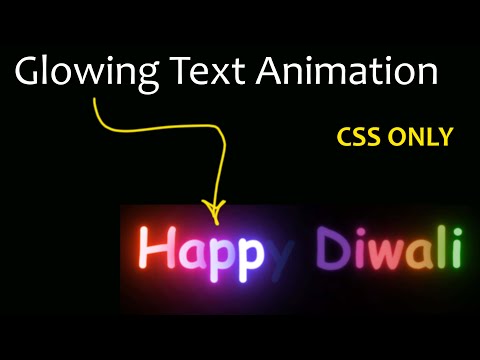 Html CSS Glowing Text Animation Effects