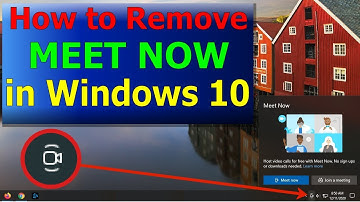 How to remove or show the Meet Now icon on Windows 10?