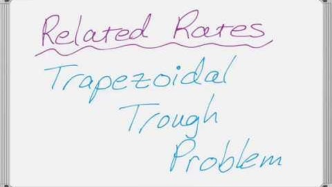 Related Rates - Trapezoidal Trough Problem