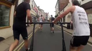 Knaresborough Bed Race - BedCam Test 2012 (Welly Wheelers)