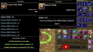 Lunar War Belt L 300 Adet Heros Wow Kırdım L Droplar Ne ? L Knight Online