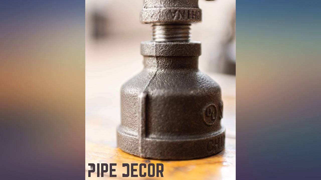 Industrial Pipe Decor Table Leg Set, Rustic End Table Side Table Base Kit, Dark review