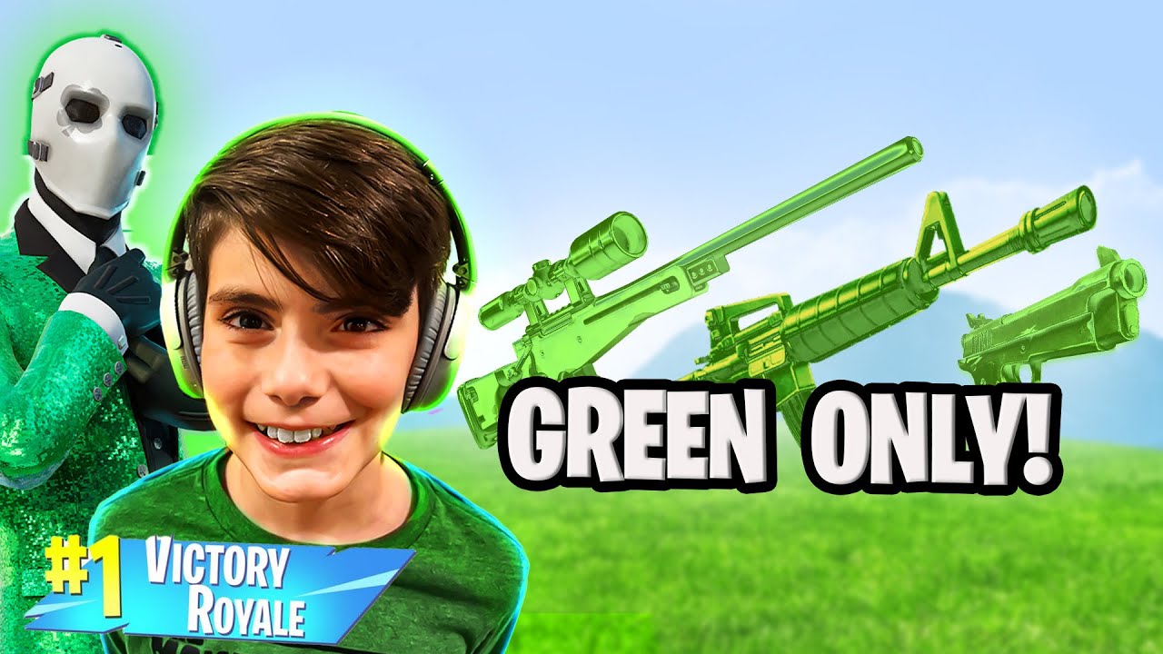The GREEN Weapons Only Challenge in Fortnite! Can We Win?