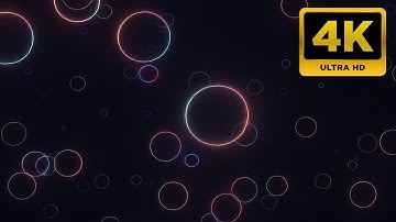 Neon Circles Particle Motion Background 4K | Futuristic Loop | Glowing Rings