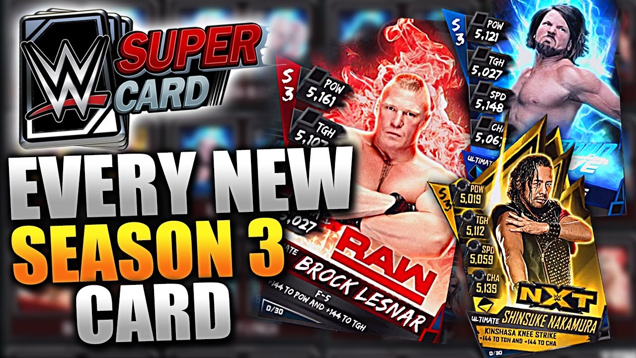 WWE SUPERCARD SEASON 3! EVERY NEW SEASON 3 CARD! ALL Hardened, Elite, Ultimate & Support Cards!