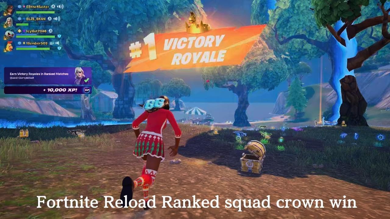 Fortnite Ranked reload squads crown win - YouTube