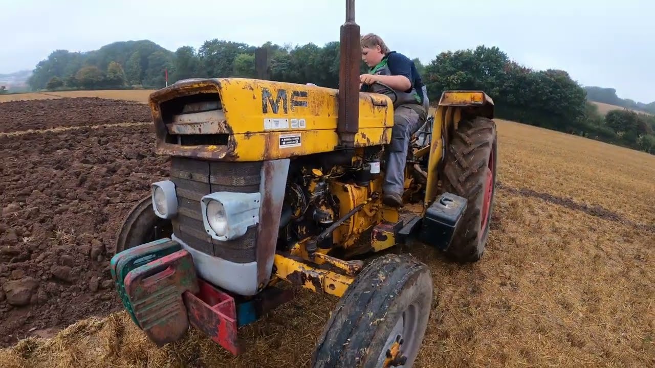 1969 Massey Ferguson 20 Industrial 2.5 Litre 3-Cyl Diesel Tractor (46 HP) With Ransomes Plough KVAC