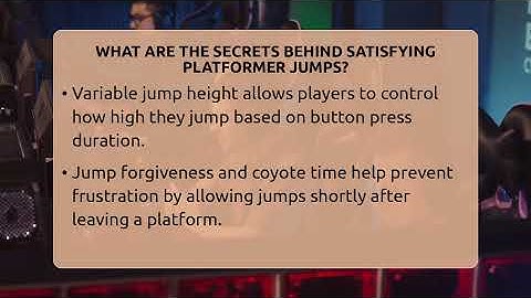 What Are The Secrets Behind Satisfying Platformer Jumps? - Video Gamers Vault