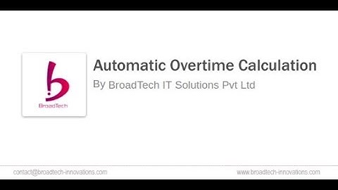 Odoo Automatic Overtime Calculation