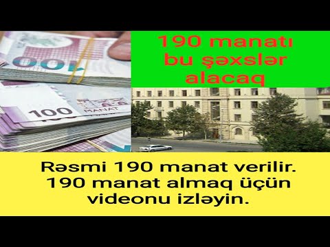 190 manat yenidən verilir Rəsmi