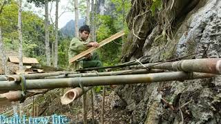 Video Full:150 Days Gardening - Harvesting Huge Bamboo Shoot - make wooden doors,building a new life