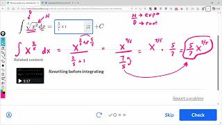 Reverse power rule: rewriting before integrating: Khan Academy: AP Calculus