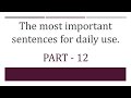Daily Use Sentences Quiz