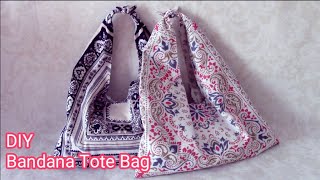 DIY Bandana Tote Bag 裏地付きバンダナバッグ
