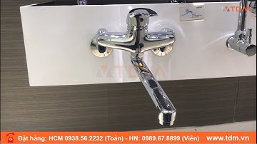 TDM.VN | Review vòi chậu rửa chén gắn tườn Caesar K540C gắn chậu inox nóng lạnh