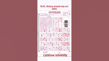 Lucknow University M.Sc. Botany entrance exam answer key out 2025 #botany #entrance #pgentranceexam