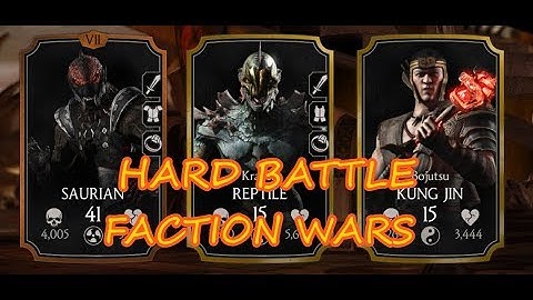 Faction Wars! Hard Battle to Level Up New Gold Cards! MKX Mobile