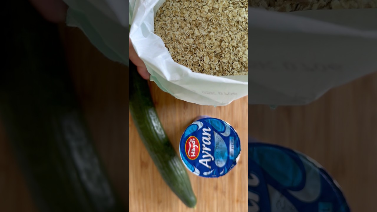🥒❄️ Ayran ve yulaf ile soğuk yaz tarifi ❄️🥒