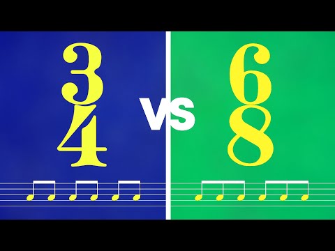 What's the difference between 3/4 and 6/8 time?