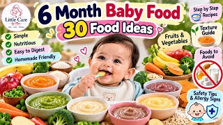 6 Month Baby Food Guide 👶 | 30 Healthy Food Ideas & Easy Recipes | Little Care by Mom screenshot 1