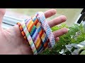 Candy Stripe Friendship Bracelet Tutorial! w/ Adjustable Knot