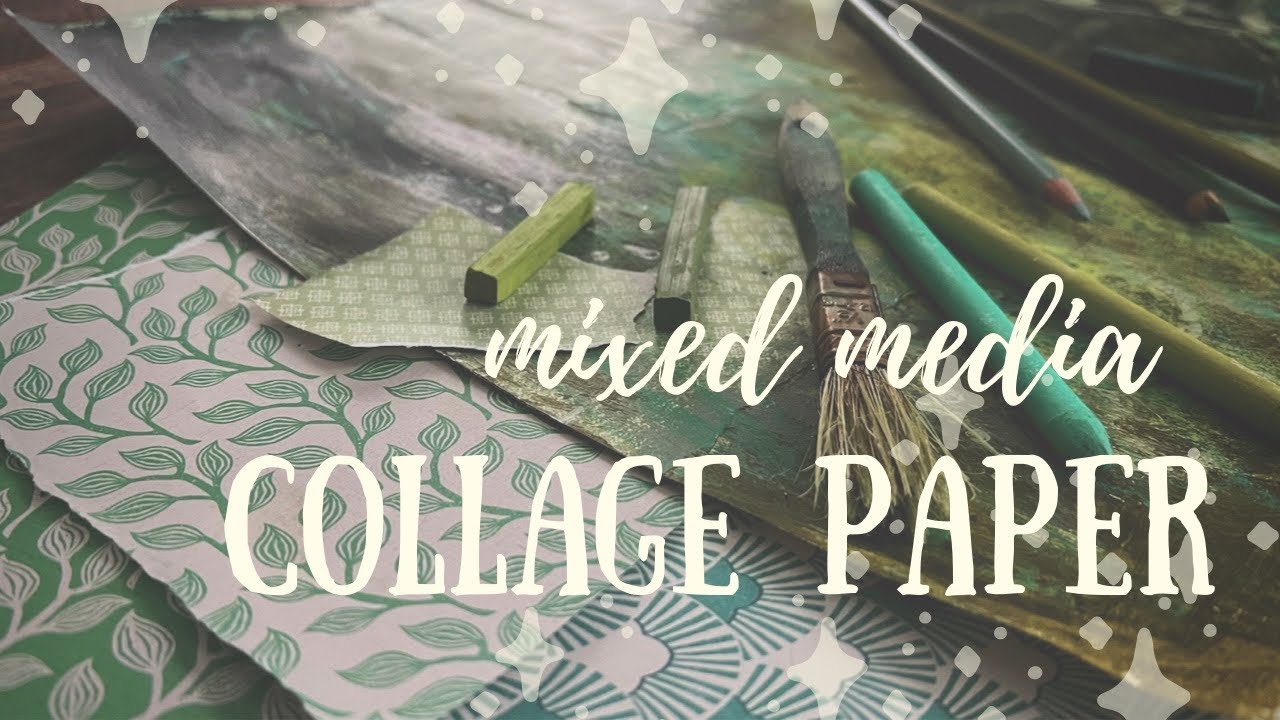 How to make EASY collage paper! Create UNIQUE papers to use in your  paintings and art journals. 