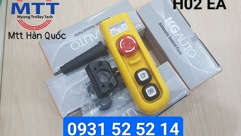 Tay bấm điều khiển cầu trục 2 nút H02EA - Bộ báo quá tải cầu trục - Ray điện an toàn Hàn Quốc - Diot