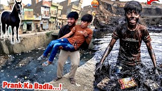 Arslan Ko Gande Nalay Mein Phenk Diya😤Horse Prank Ka Badla Poora Hova😈 screenshot 4