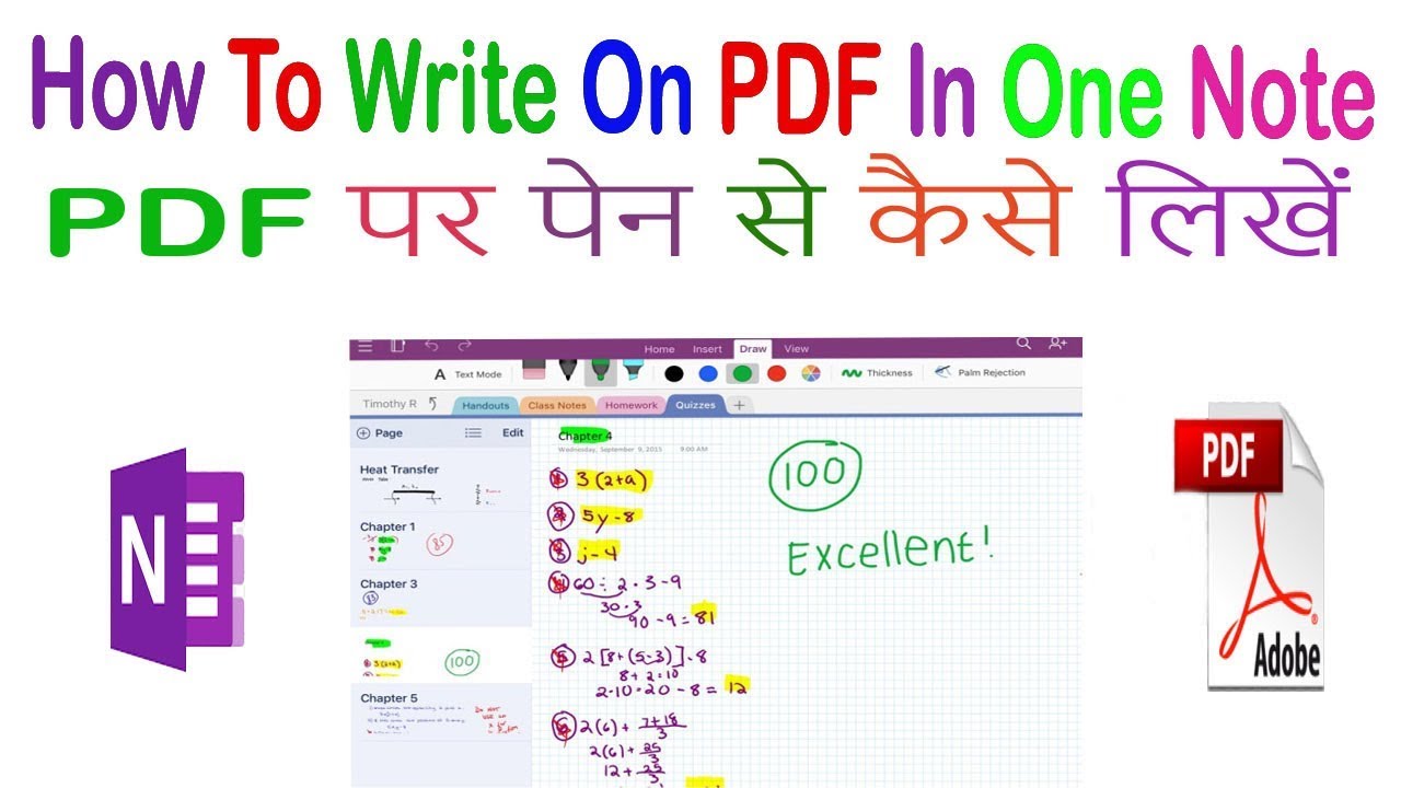 How To Directly Draw or Write On PDF Files With Pen/How To Open A PDF File  In MS Office One note#27