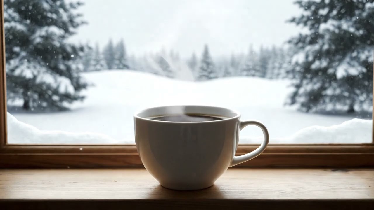 ❄️ Lofi Winter Morning • Cozy Coffee by the Snowy Window