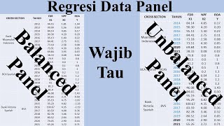 Regresi Data Panel || Balanced Panel dan Unbalanced Panel